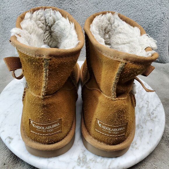 Koolaburra By UGG Shoes Womens 7 Victoria Mini Brown Suede Ankle Boots - Picture 8 of 9